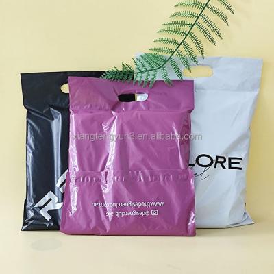 China shoes & clothing factory wholesale In-stock printed white mailing bags Eco Material Custom New Logo Shipping Post Bag Poly Mailing With Handle for sale