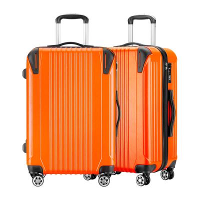 China School NGO-Distance Travel\etc Travel Durable Trolley Suitcase Rolling PP Hard Shell Spinner Luggage Set with Front Opening for sale