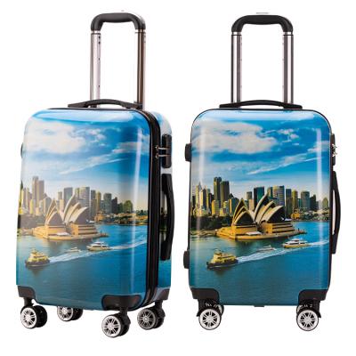 China Hot sale of school NGO-distance travel\etc. Cheap 3 PCs Bag Anti Theft Hard Light Weight Shell Sturdy Travel Suitcase Luggage Hand Luggage for sale