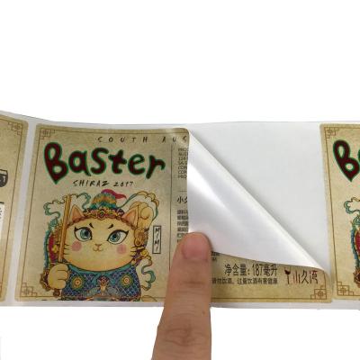 China High Quality Waterproof Vinyl PVC Waterproof Stickers Custom Printed Food Packaging Boxes Label for sale