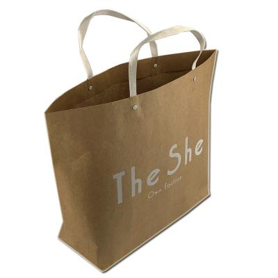 China Custom Paper Bag Recycled Materials Printed With Your Own Logo White Brown Kraft Shopping Suitcases With Handles for sale