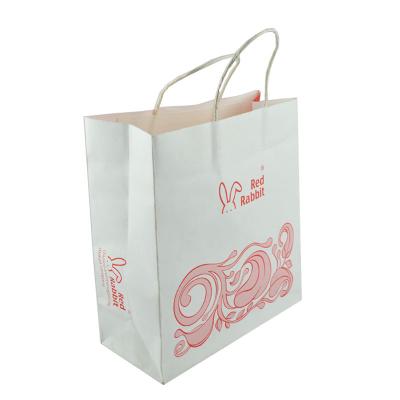 China Recycled Materials Custom Recyclable Brown Kraft Paper Food Bags With Twisted Handle for sale