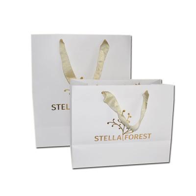 China Recycled Materials Custom Recycled Cardboard Shopping Shoes Promotion Brand Paper Bags With Logo for sale