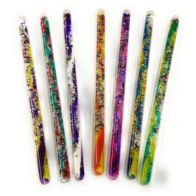 China Wonder Kaleidoscopes Toys Motion Timer Liquid Bubbler Tube Sensory Magic Wand Glitter Magic Heading Stick for sale