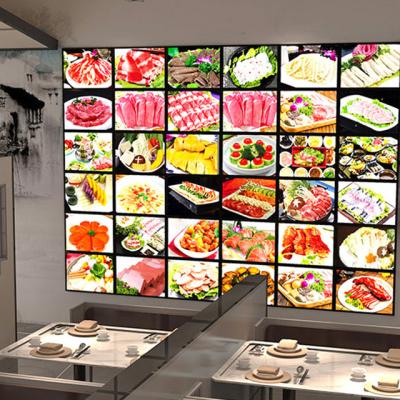 China Mall restaurant chain stores advertising popular product back light led menu board acrylic light frame for sale