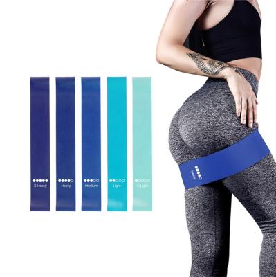 China Wholesale Durable Latex Stretch 5 Set Exercise Mini Loop Exercise Workout Bands For Women for sale