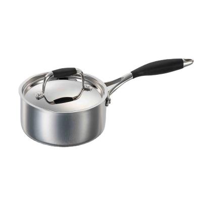 China New stainless steel pan kitchen treble style treble ss pan viable cookware cookware sauce pan for sale