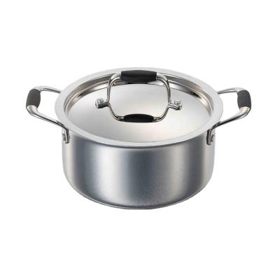 China Non Sustainable Stick Classic Stainless Steel Round Casserole With Handle for sale