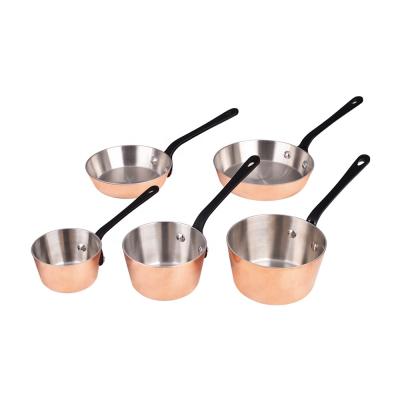 China Sustainable Household Copper T-Shape Mini Saucepan And Fry Pan Cookware Sets for sale