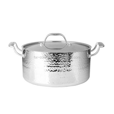 China Triple Sustainable Aluminum Core Stainless Steel Cookware Triple Cookware Pot for sale