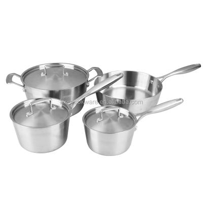 China Sustainable Chef's Classic Stainless Steel Happy Baron 9-Piece Cookware Set for sale