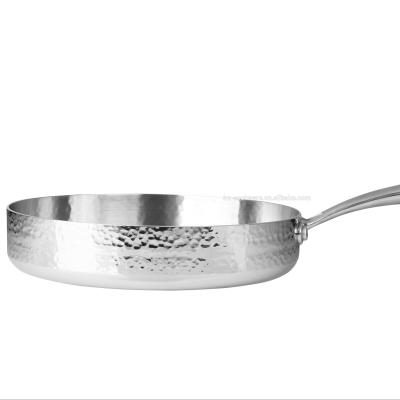 China Sustainable chefs are triply careful cookware stainless steel sauté pan for sale