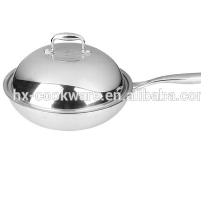 China Best Viable Master Chef Kitchen Wok Pan With Lid for sale