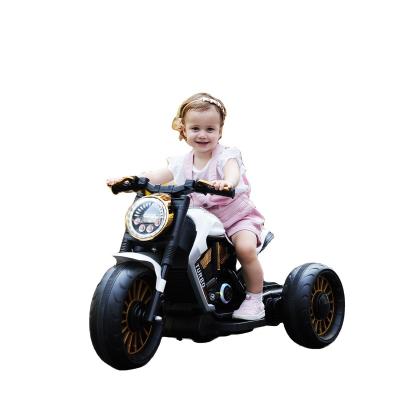 China Musical Hot sale Kid Manually Turn The Handle Motorcycles Cool Lights Electric Motor Wholesale Children's Toy Cars Dual-drive Motorcycle for sale