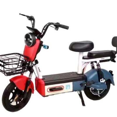 China Steel Factory Wholesale 2 Wheel Cheap New 350W 48V Lead-acid Battery Electric Scooter Electric Bike Bicycle for sale