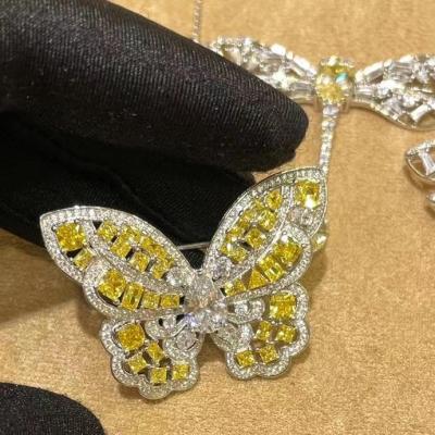 China New arrivals custom real diamonds aaaaa silver zircon jewelry brooch for sale