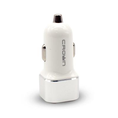 China Mobile Phone Car Battery Charger 12/24v Electric Car Charger Station Fast Charging White USB Car Charger For iPhone for sale