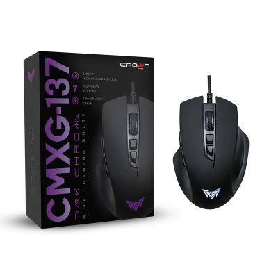 China Micro ergonomic gaming crown gamer mouse low price custom mechanical usb wired gaming mouse gamer with led for sale