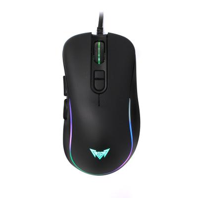 China 7D Game Accessories PC Game Backlight Supplier 7 Buttons 7200 DPI RGB Mouse Controlled Wholesale Wired Mouse for sale