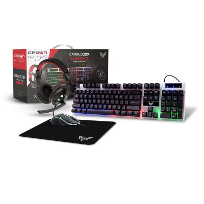 China Wholesale Micro Waterproof Crown Keyboard Mouse Combo and Mouse Pad USB Gaming Keyboard Combo for sale