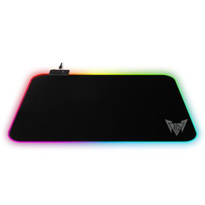 China Custom gaming hot sale RGB mouse pad gamer black computer mouse pad with led color box gaming mouse pad for sale