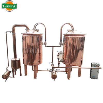 China SUS304 or m2 red copper for 100L/day shell fruit beer brewing machine for sale