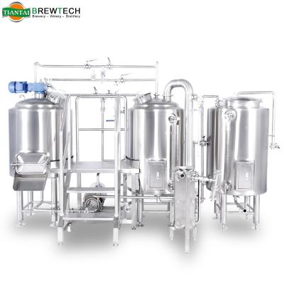 China Hotels 200L 2HL Micro Stainless Steel Steam 2 Vessel Home Beer Brewery Equipment Nano Brewery for sale