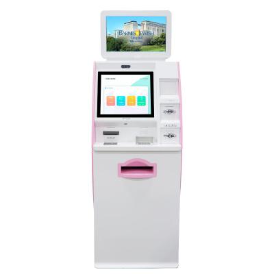 China Indoor payment solution kiosk 23.6 inch outdoor self payment terminal kiosk 180 degree deflflection angle kiosk payment system for bank and hospital for sale