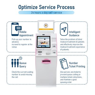 China Indoor Payment Solution Kiosk Outdoor Waterproof 23.6 Inch Self Service Order Barcode LCD Self Service Payment Kiosk All In One Self Service Machine For Bank for sale