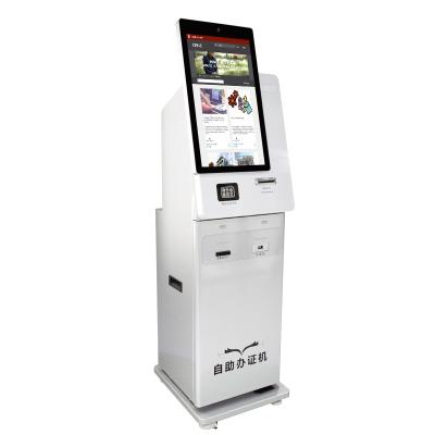 China Indoor Thermal Payment Solution Kiosk Factory Supply J1900 Line Print Self Service Kiosk Multi-Device Self-Service Kiosk for Bank and Business Lobby for sale