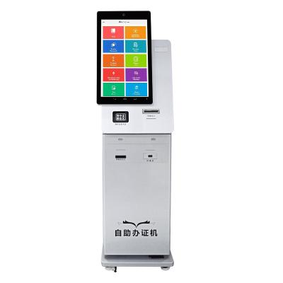 China Factory Indoor Customization Kiosk Thermal Solution Payment Line Printing Self Service Kiosk Print Ordering Kiosk for Bank and Business Lobby for sale