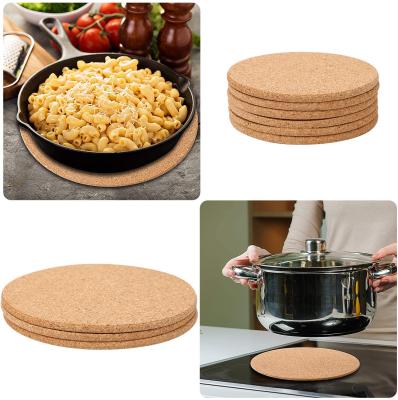 China Viable Wood Tripods Cup Wooden Thick Drink Around White Absorbent Cork Base Mat Cork Coasters For Wine Glass Bar Home Kitchen for sale