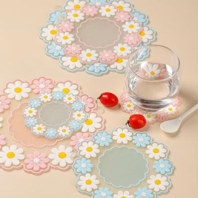 China Viable Flower Shaped Silicone Trivet Mat Trivets Mat for Hot Trivet Mat Hot Pads Non Slip Silicone Pots and Pans Pot for sale