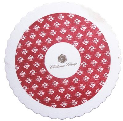 China Sustainable High Quality Eco-friendly Absorbent Paper Coaster With Custom Logo And Custom Shape Paper Table Mat For Beer Drinking for sale