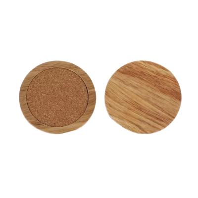 China Minimalist wooden wooden coaster e coffee coaster place mat coaster with cork for promotional gifts for sale