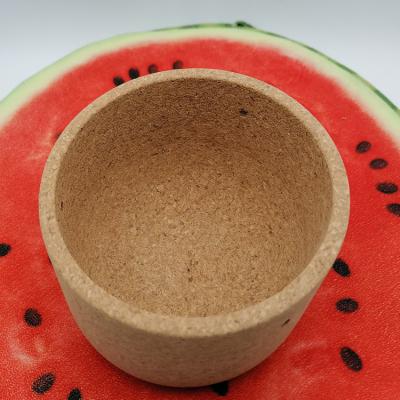 China Modern Custom Design Decorative Cork Flower Pot With 90mm Dia * 70mm Dia * 78mm H for sale