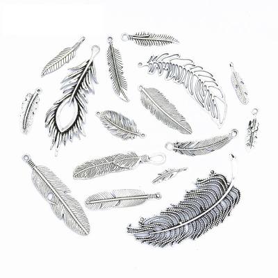 China Angel Feather Charm Antique Silver mixed TRENDY plated pendant for DIY necklace bracelet jewelry making for sale