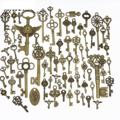 China Vintage FASHIONABLE Antique Alloy Charm Alloy Metal Bronze Key Pendants For DIY Necklace Bracelet Jewelry Making for sale