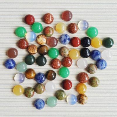 China Other Natural Stone Cabochons 6mm Round Gemstone For DIY Jewelry Finding Ring Earring Bracelet Necklace Making for sale