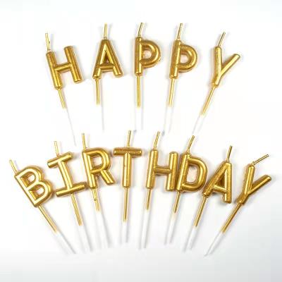 China Birthdays Happy Birthday English Letter Candles, Manufacturers Direct Birthday Party Decorative Candles for sale