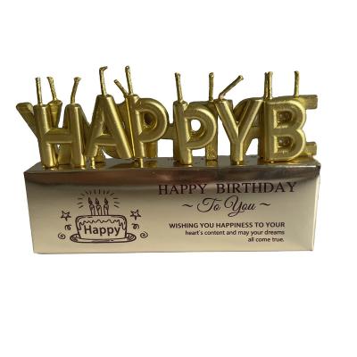 China Custom Birthdays Cake Decorated With Happy Birthday Letter Candles for sale