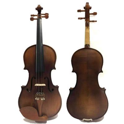 China Fiddle Student Matt Maple Flawless Handmade Solid Wood Brown Violin for sale