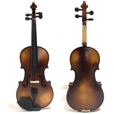 China Flawless Universal 4/4 Violin Handmade Matt Custom Violin Dark Brown Student for sale