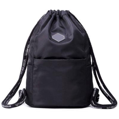 China Travel Bag PVC Drawstring Bag Waterproof Clear Silk Cotton Satin Strap Travel Swimming Backpack for sale