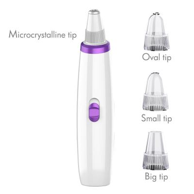 China For commercial & Home Use Beiyuan Four-speed Suction Vibration Deep Cleaning High Frequency Battery Use Electric Pore Vacuum Blackhead Remover for sale