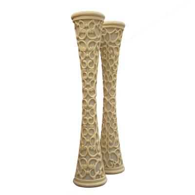 China Hollow European Style Building Materials Decorations Sandstone Resin Sculpture Pillars for sale