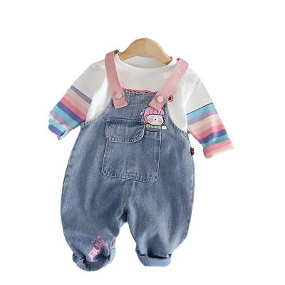 China Breathable baby jumpsuits spring and foreign fashion children's new autumn children's style baby jumpsuits 1 year old suit for sale