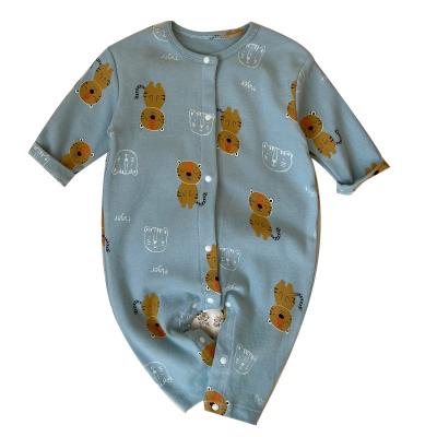 China 2023 breathable spring and autumn Korean version of pure cotton baby boys and girls infant floral cartoon overalls children's clothing for sale