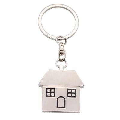 China Promotion Manufacturers Wholesale Custom Promotional Metal House Shaped Key Ring for sale