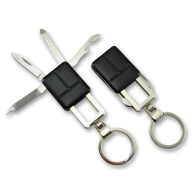 China Metal 4 In 1 Aluminum Multi Function Tool Pocket Knife Key Chain For Promotion for sale